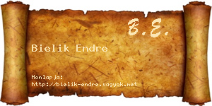 Bielik Endre névjegykártya
